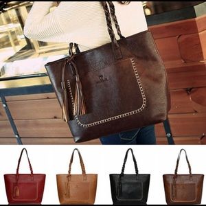 PU Leather Tote Shoulder Bags